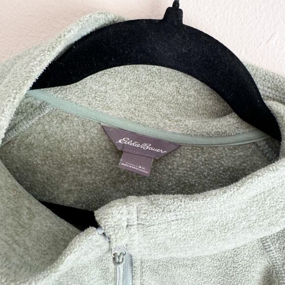 Eddie Bauer Green Fleece Pullover Half Zip Sweatshirt - 3X - Picture 3 of 8
